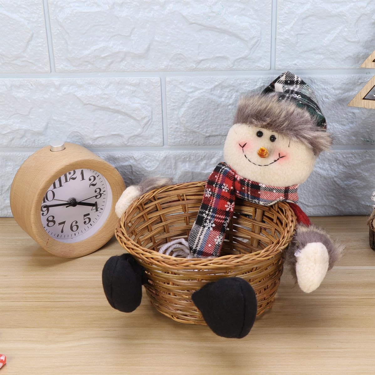 Snowman Candy Storage Basket Xmas Christmas Tree Ornament