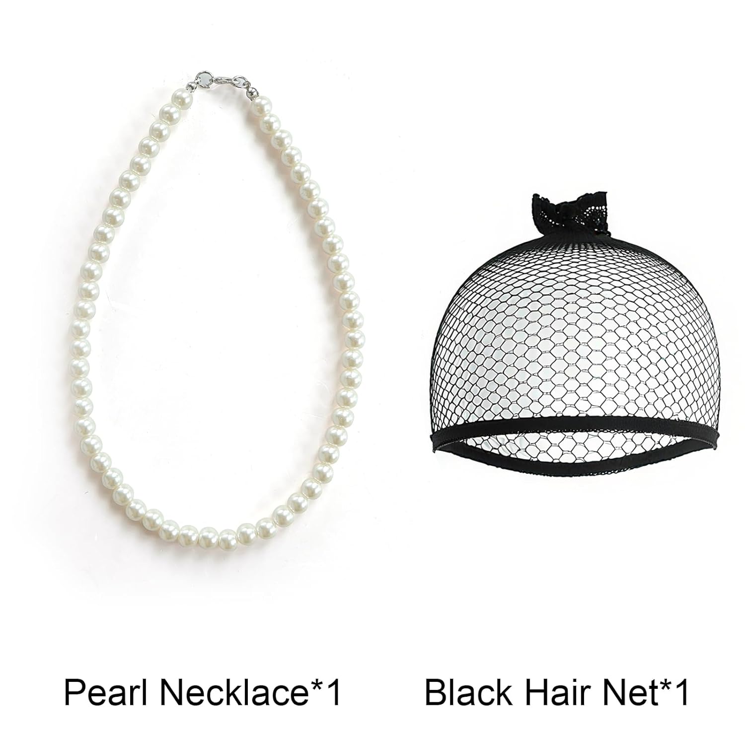 Hair Cap+Old Lady Wig with Necklace Grey Granny Wig for Women Old Woman Wigs Silver Grandma Outfit Grandma Wigs Granny Costume for 100 Day of School Theme Party Halloween Cosplay - Image 7