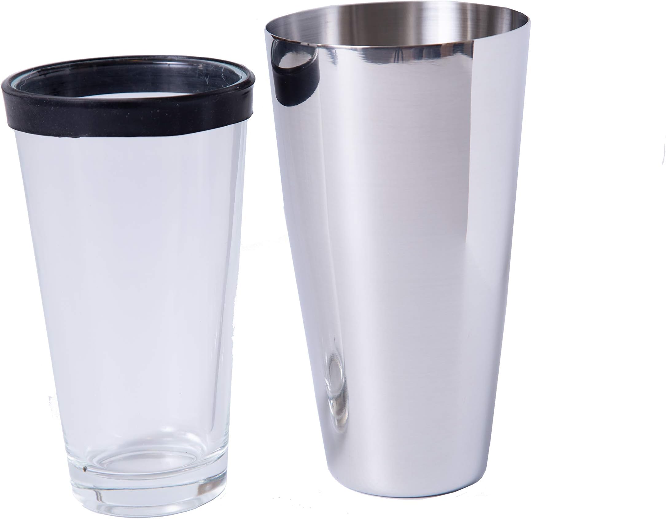 28 oz Boston Shaker Cocktail and Martini Shaker With Rubber Gasket On Mixing Glass - Stainless Steel Drink Shaker and Mixing Glass - Rubber Gasket On Glass Ensures Great Seal for Shaking Every Time