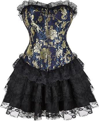 Womens Bustier & Corsets Dress Lace upwith Tutu Tulle Skirt Plus Size Halloween