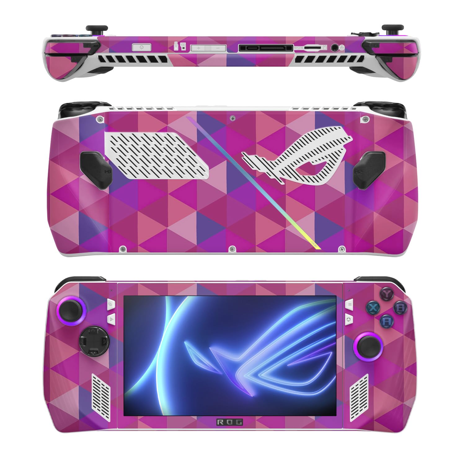 MightySkins Skin Compatible with Asus ROG Ally - Pink Kaleidoscope | Protective, Durable, and Unique Vinyl Decal wrap Cover | Easy to Apply