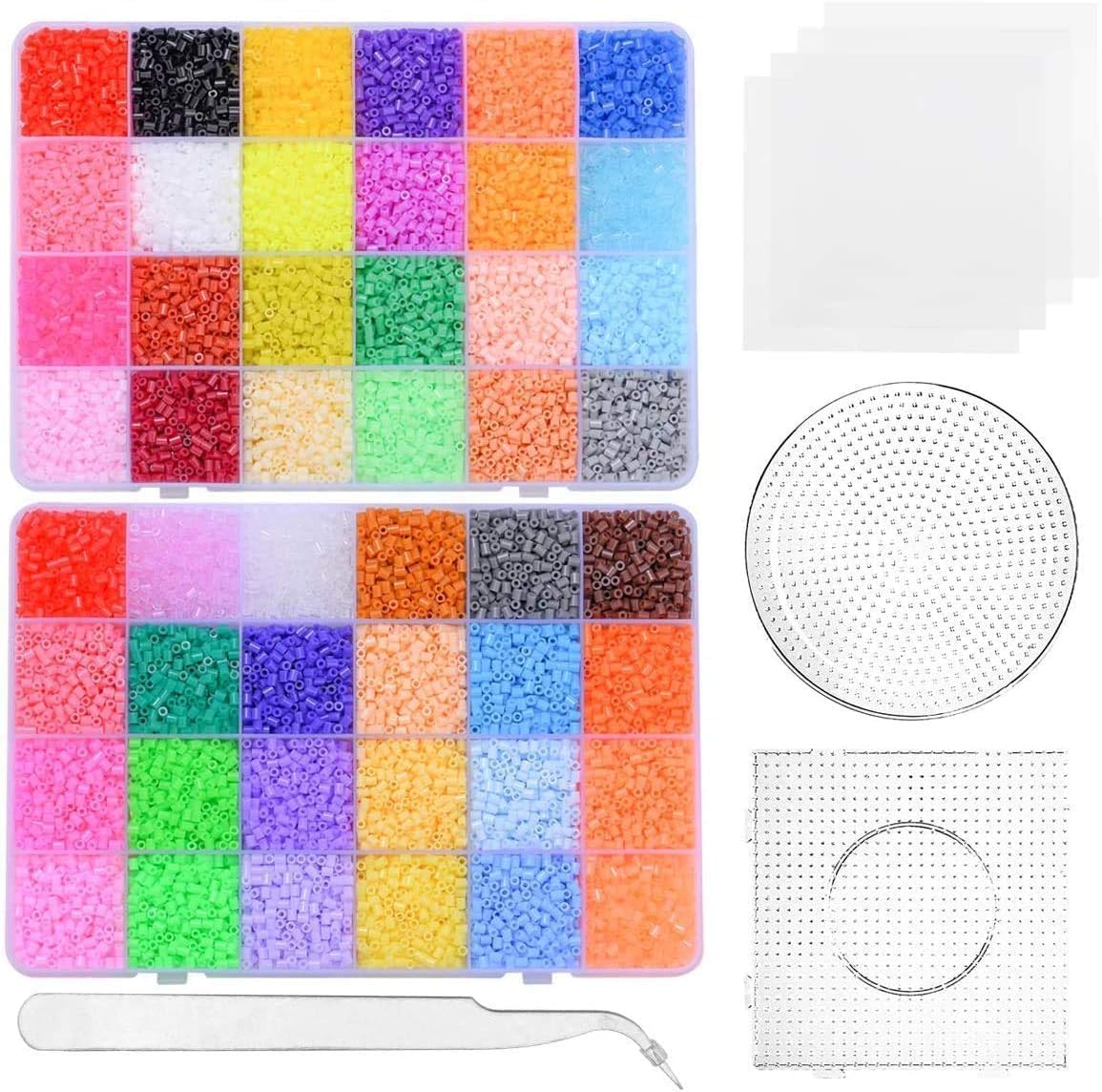 Amazon.co.jp: アイロンビーズ 48色 ホットビーズ 約26000粒 2.6mm