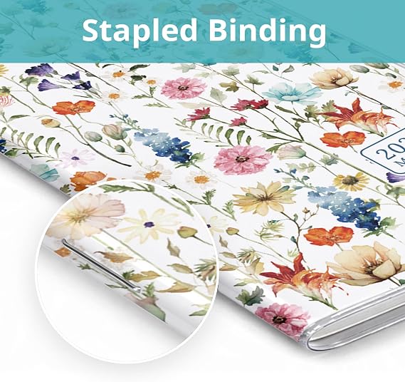 Pocket Calendar 2026-2028 for Purse, 2 Year Monthly Planner Pocket Size with Clear Protective Cover, Jul 2026-Jun 2028 Small Monthly Planner, 6.5 x 3.5 - Wildflowers