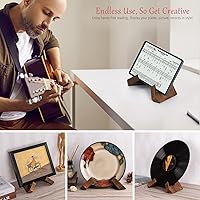 Vista 3 de Soporte para libro de cocina, soporte de madera para libro de recetas, soporte para libro de cocina para encimera de cocina, pantalla