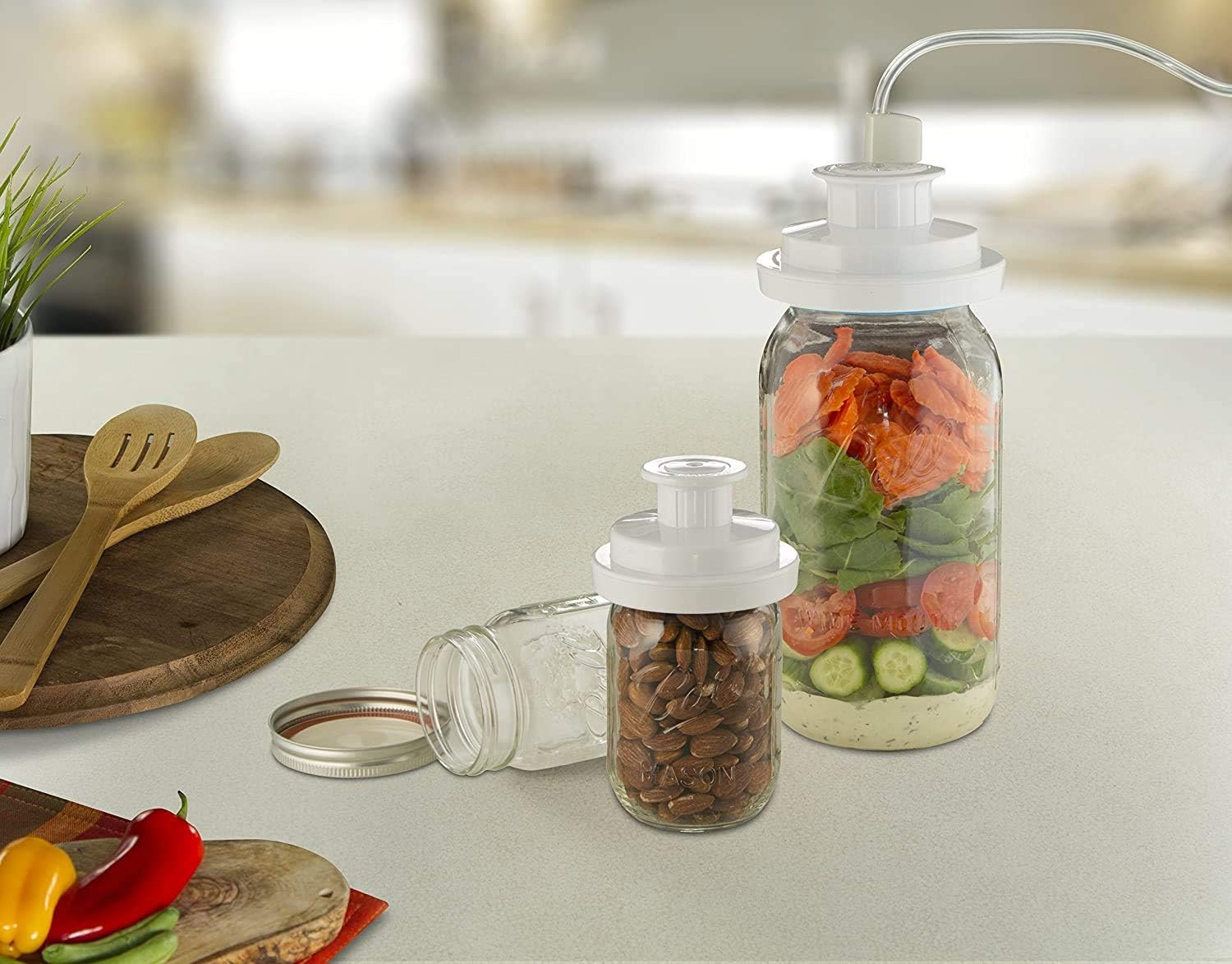 Seneca River Trading Jar Sealing Kit w/Wide-Mouth, Regular Mouth & Hose fits food saver, FCARWJAH-000
