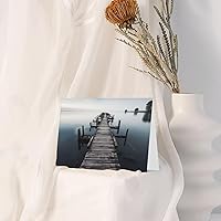 Vista 4 de Greetings Cards with Envelopes Thinking of You Card Old Wood Pier Above Calm Water Blank Note Card All Occasion Greeting Cards for Birthday, Baby