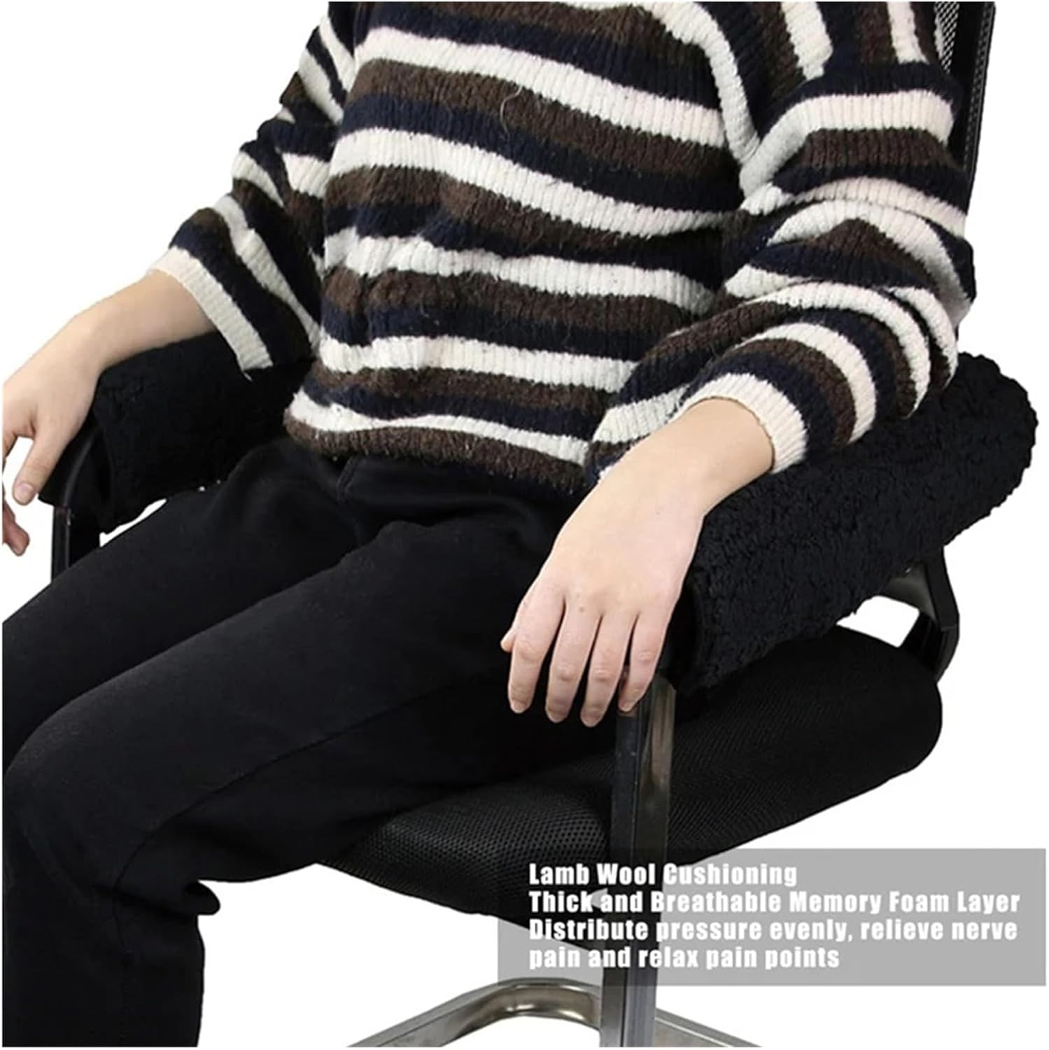 4Pcs Armrest Cushion For Office Chair Wheelchair Arm Covers Walker Handle Pads