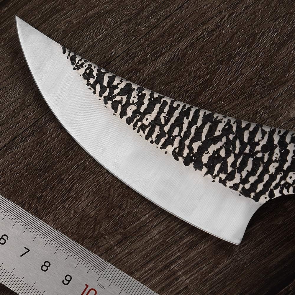 MAYIT Meat Cleaver Knife, 5"" 6"" 7"" Boning Knife Forged Butcher Knife Stainless Steel Kitchen Knife Serbian Meat Bone Fish Fruit Vegetables Cleaver Knife (Size : 7 inch Boning Knife), MAYiT5475