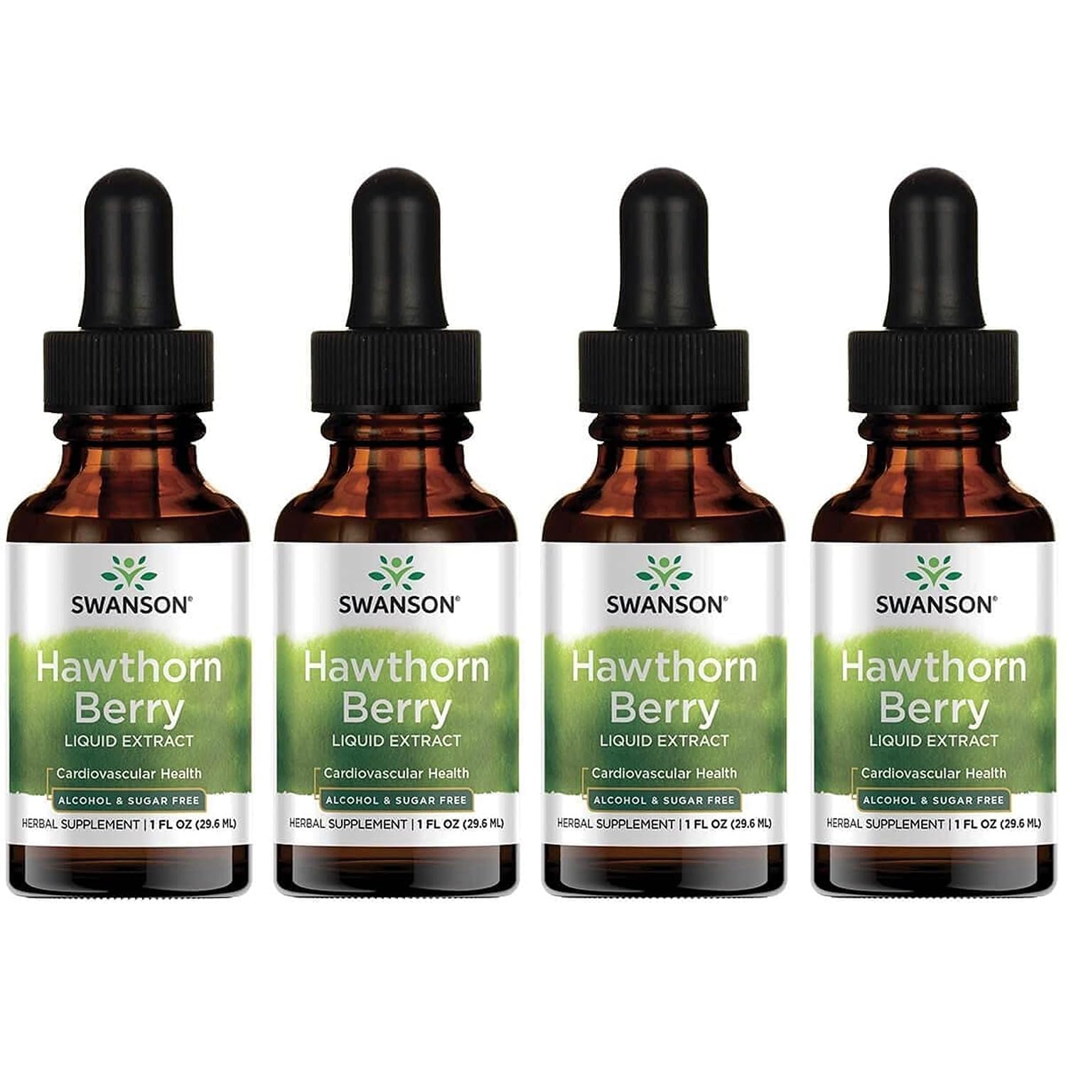 Swanson Hawthorn Berry Leaf & Flower Liquid Extract 1 fl oz, 4 Pack 1 Fl Oz (Pack of 4)