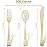 Supernal 300pcs Gold Glitter Plastic Cutlery Disposable Utensils Gold Plastic Silverware Sets Include 100 Forks, 100 Spoons & 100 Knives Serves for 100 Guests Suitable for Party,Thanksgiving