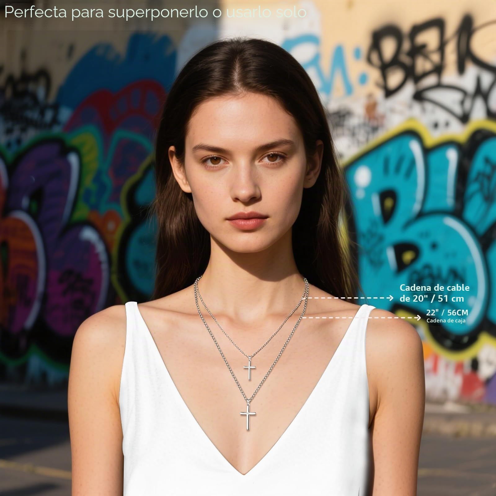 CELESTIA Collar Cruz de Caravaca Plata de Ley 925 Mujer Colgante Oro Hombre Crucifijo Joyas Regalo para Mujer Hombres