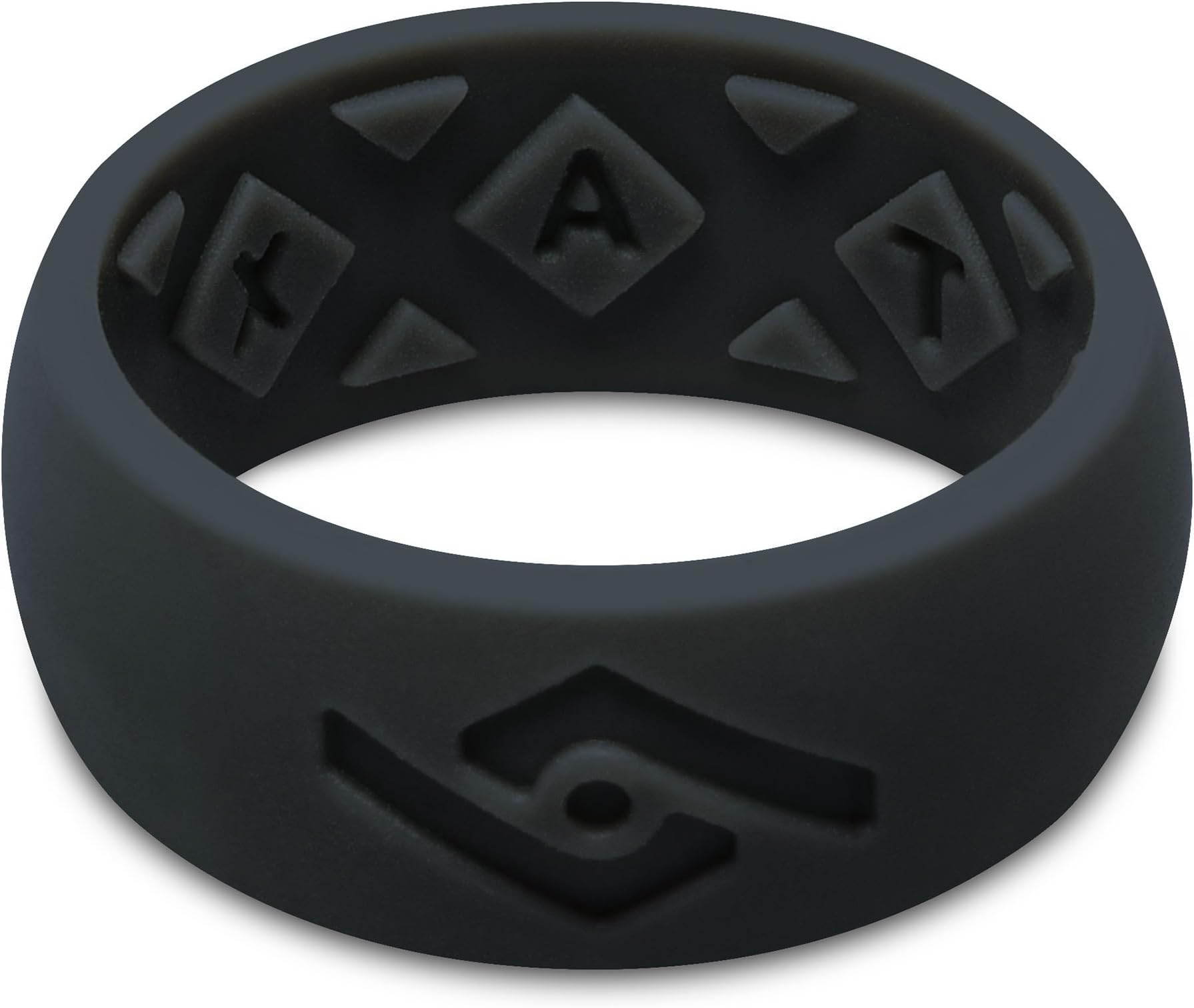 FIXATE FX8 X-VENT JET BLACK RING SIZE 10 SILICONE WEDDING BAND