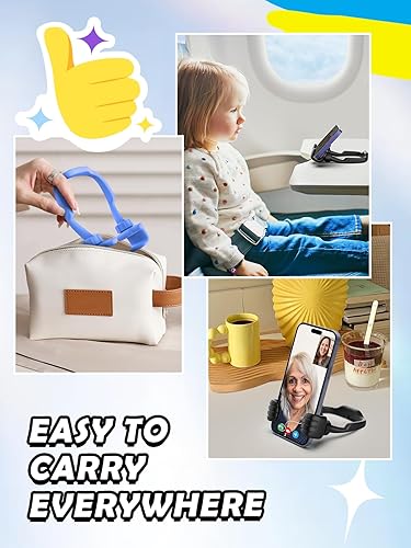 Miniatura 7 de Paquete de 2 soportes para teléfono celular para adolescentes, niños, niñas, adultos, patentado, paquete de 2 soportes para teléfono móvil para