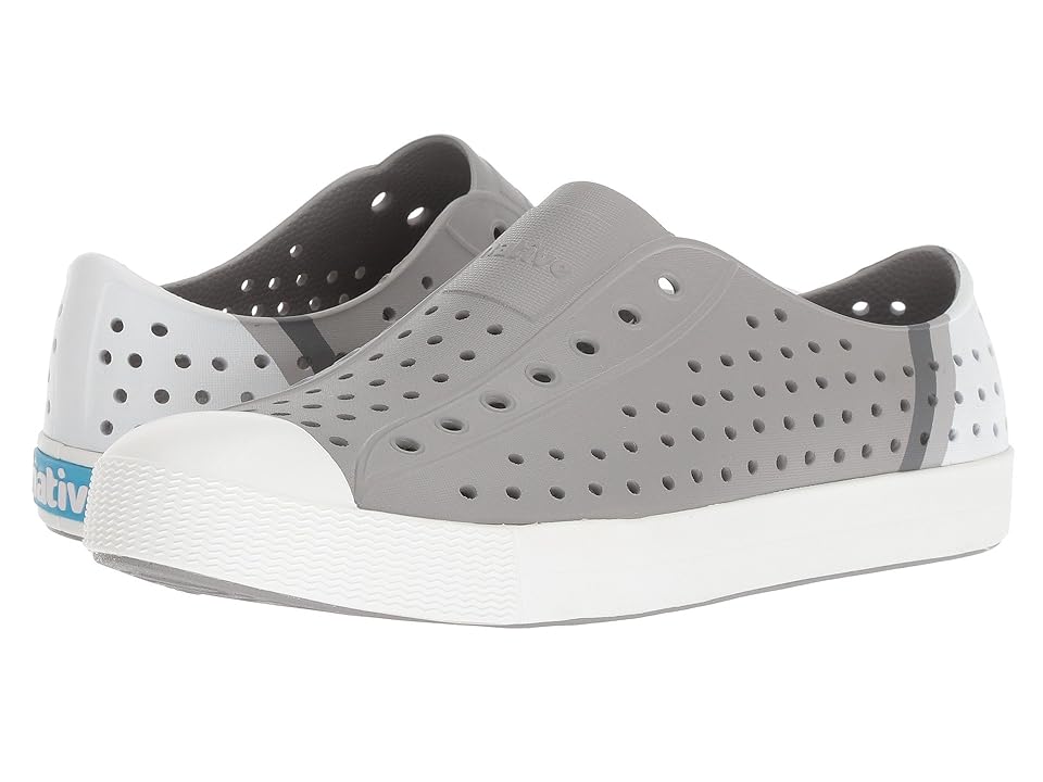 

Native Kids Shoes Jefferson Block (Little Kid/Big Kid) (Pigeon Grey/Shell White/Gradient Block) Kids Shoes
