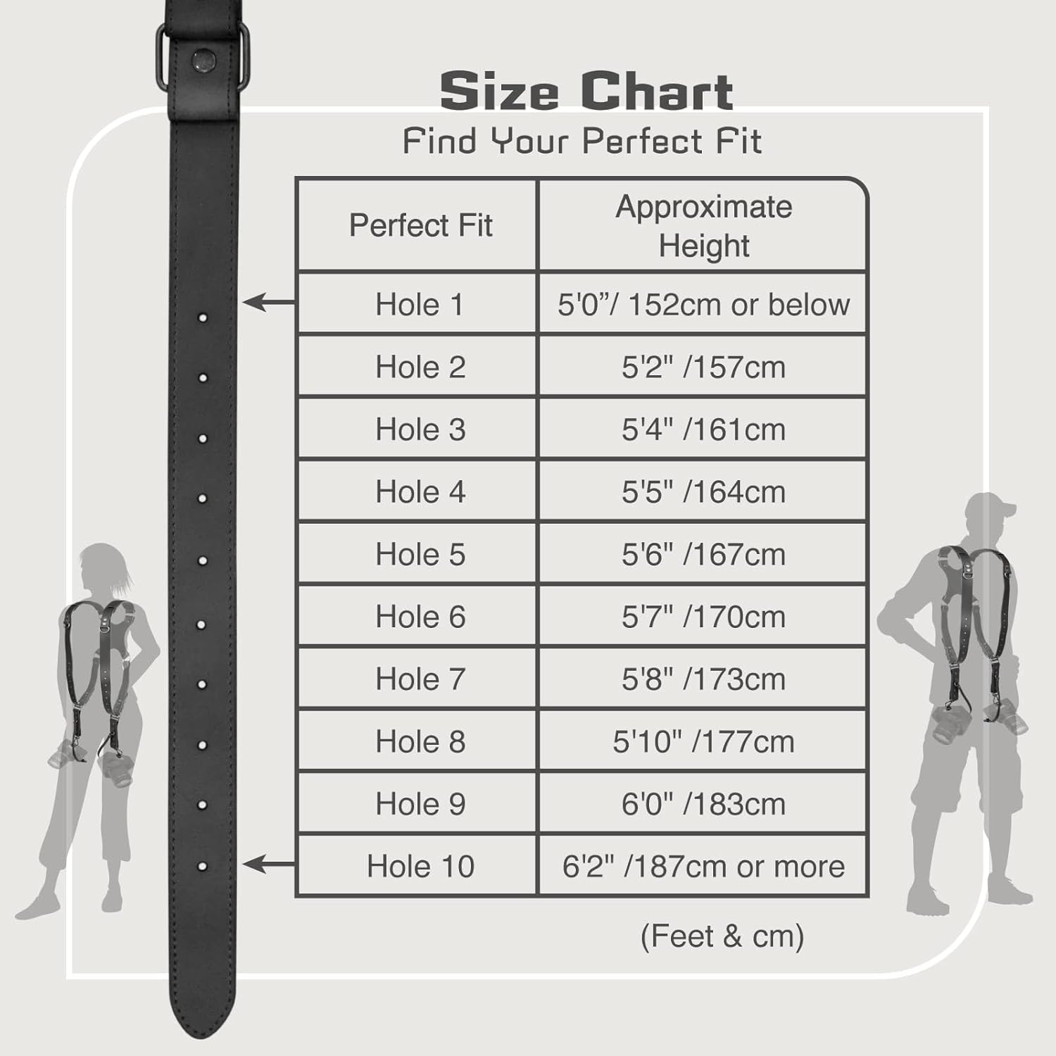 Leather Dual Camera Harness Strap for Photographers,Adjustable Shoulder Crossbody Padded Harness for DSLR SLR