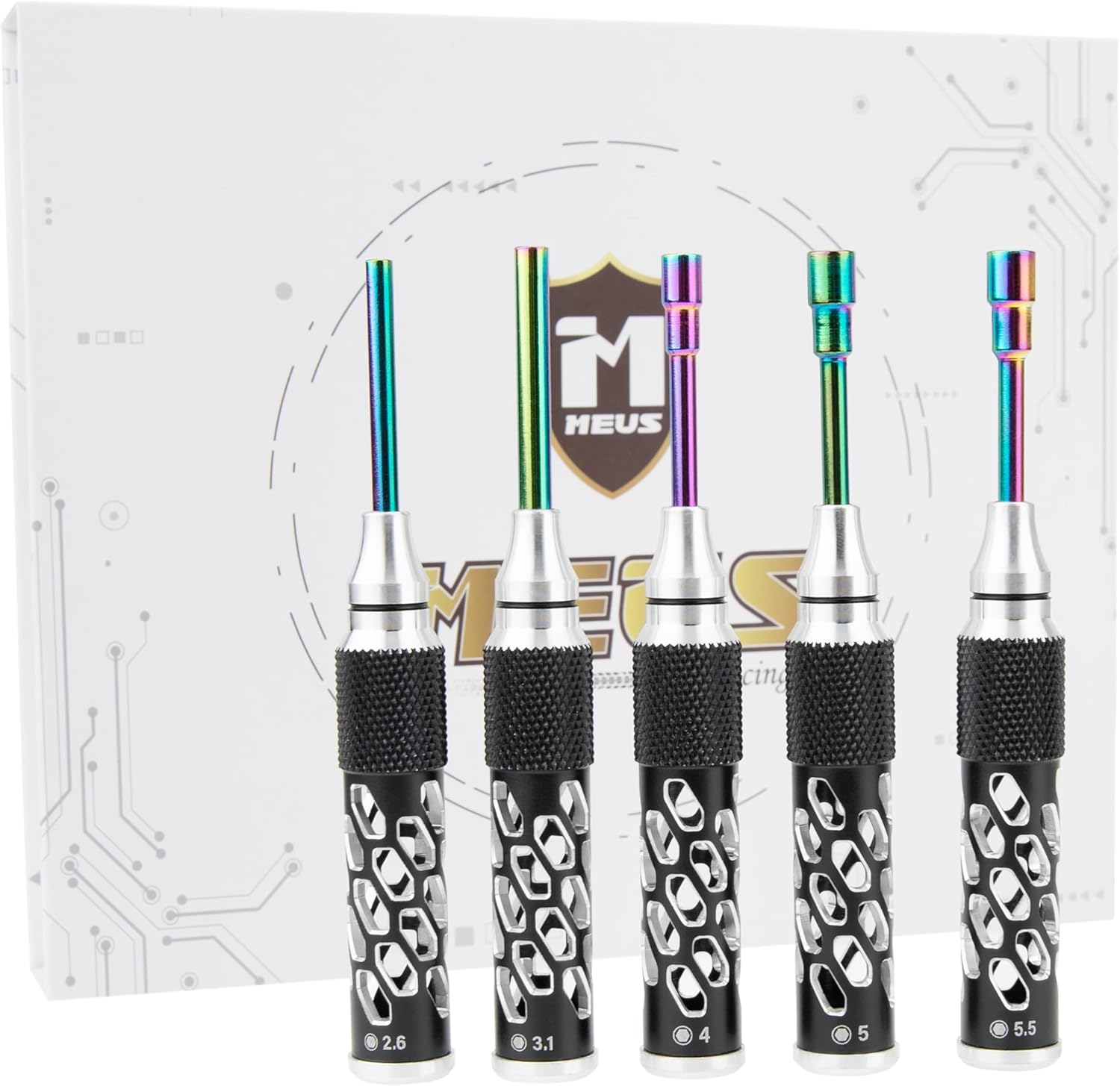 MEUS RACING RC Hex Screwdriver Phillips Screwdriver Tool Set for Axial 1/24 SCX24 Traxxas 1/18 TRX4M 1/18 1/24 RC Crawler Car (Type B)