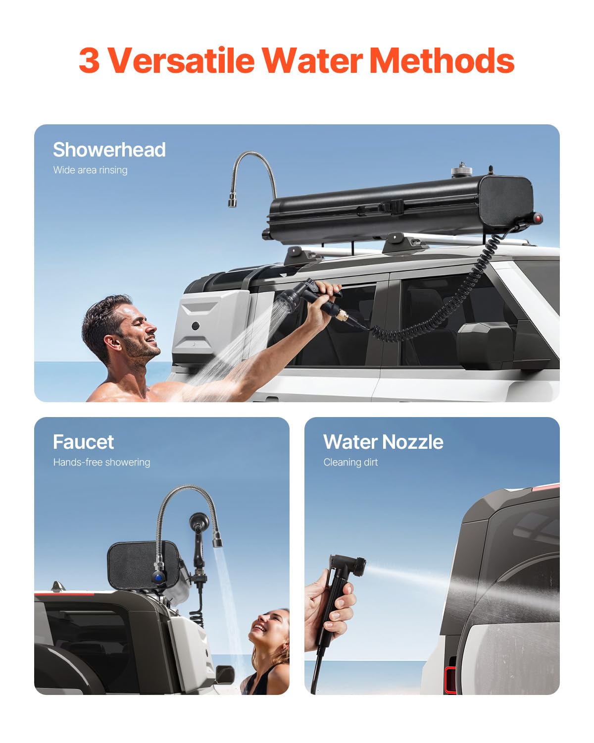 Image secondaire de Réservoir d'eau de toit VEVOR 15L pour camping et douche