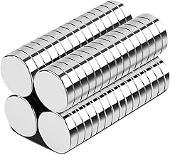 Pack of 60 Magnets Small Magnets Strong Neodymium Magnets Mini 9 x 2 mm Round for Notice Board Magnetic Board Fridge Whiteboard Craft Photos Strong Magnets