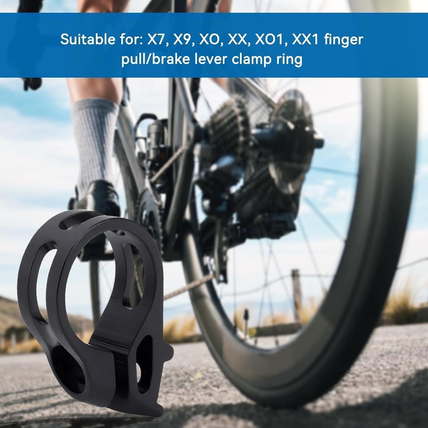 Bike Shifters Clamp 22.2mm Aluminum Alloy Bicycle Clamp Brake Shifter Clip Trigger Assembly for SramX7/X9/X0/XX/XO1/XX1 Mountain Bike Accessory