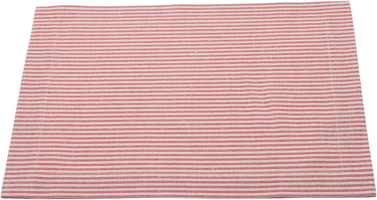 LinenMe Set of 4 Placemats Blue Linen Cotton Jazz