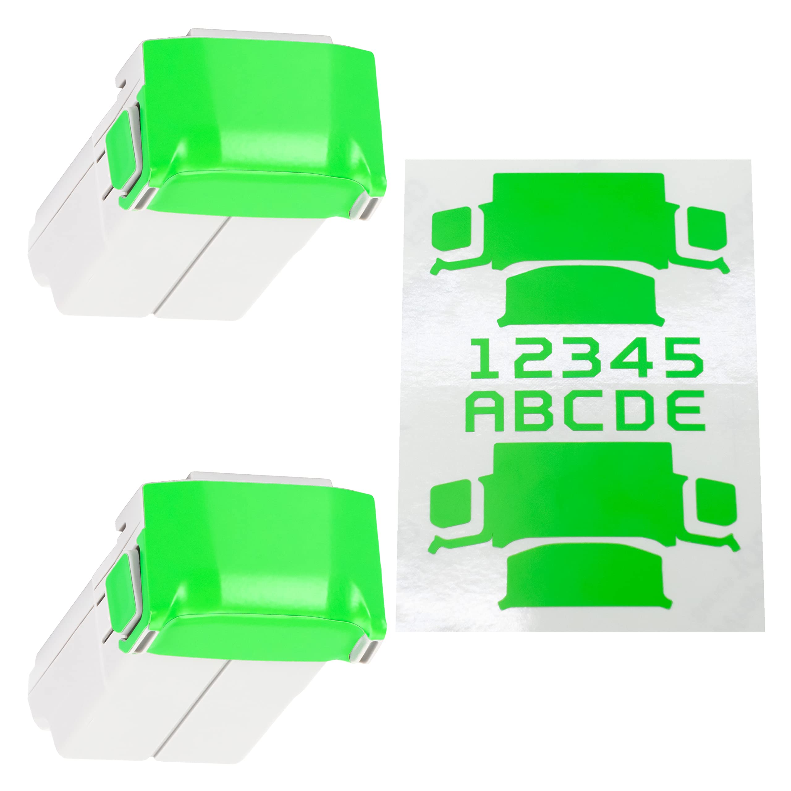 WRAPGRADE Skin Stickers Compatible with DJI Mini 4 Pro/Mini 3 Series | Two Batteries (NEON Green)