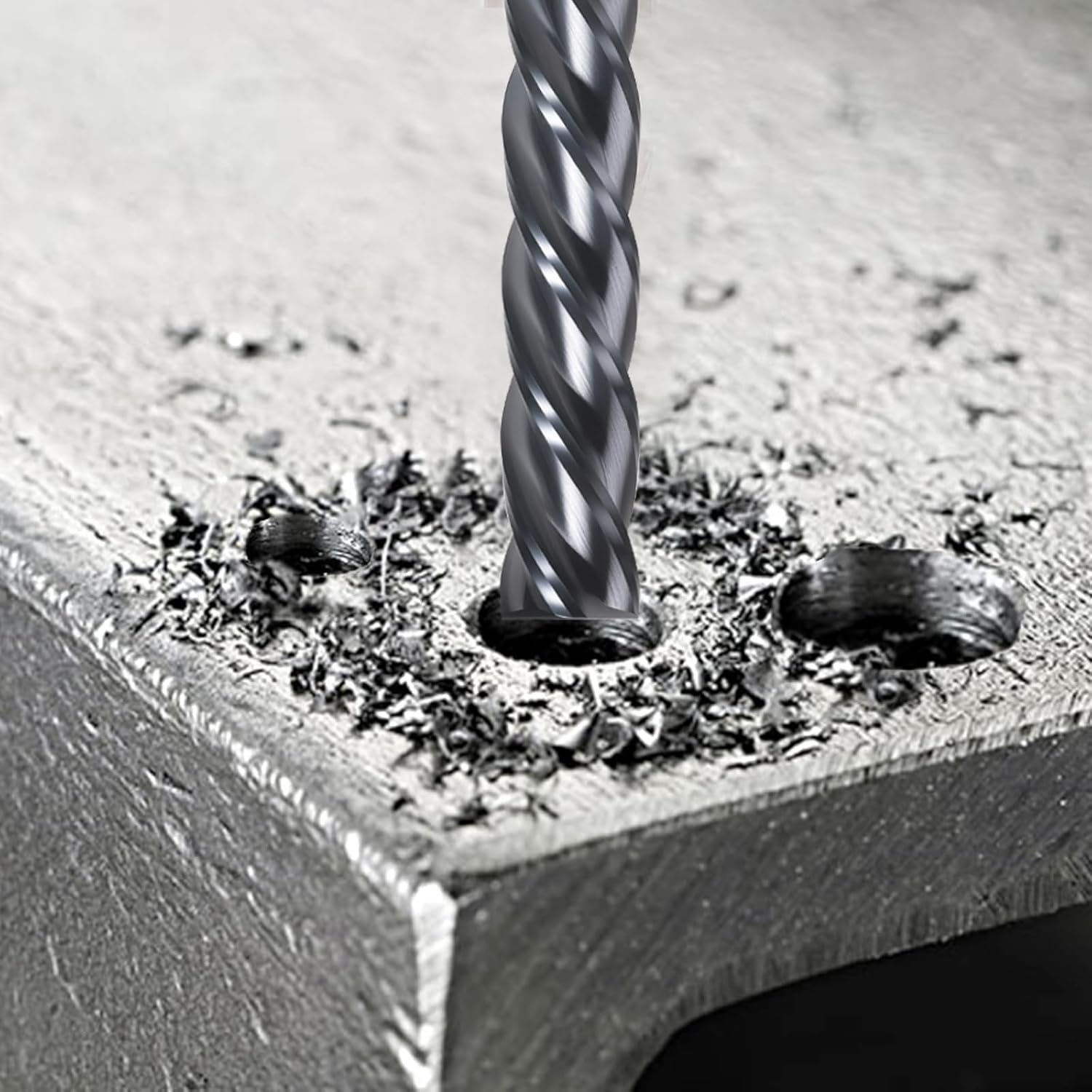 1/2" Carbide Square End Mill 4 Flute, AlTiN Coated, 3" Flute 6" OAL, 3300 HV, HRC55, for Stainless Steel, Cast Iron, Tool Steel, High Alloy Steel, High Speed & Feed