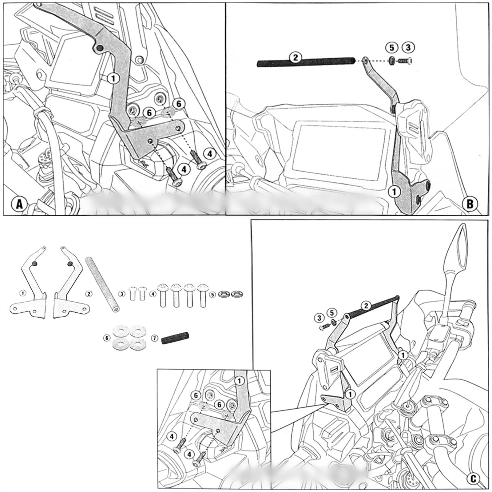 Moto pour CRF1100L Africa Twin 1100 Adventure Sports Support De Téléphone Portable Support Téléphone Support GPS Navigaton Plaque Support Navigation Accessoires
