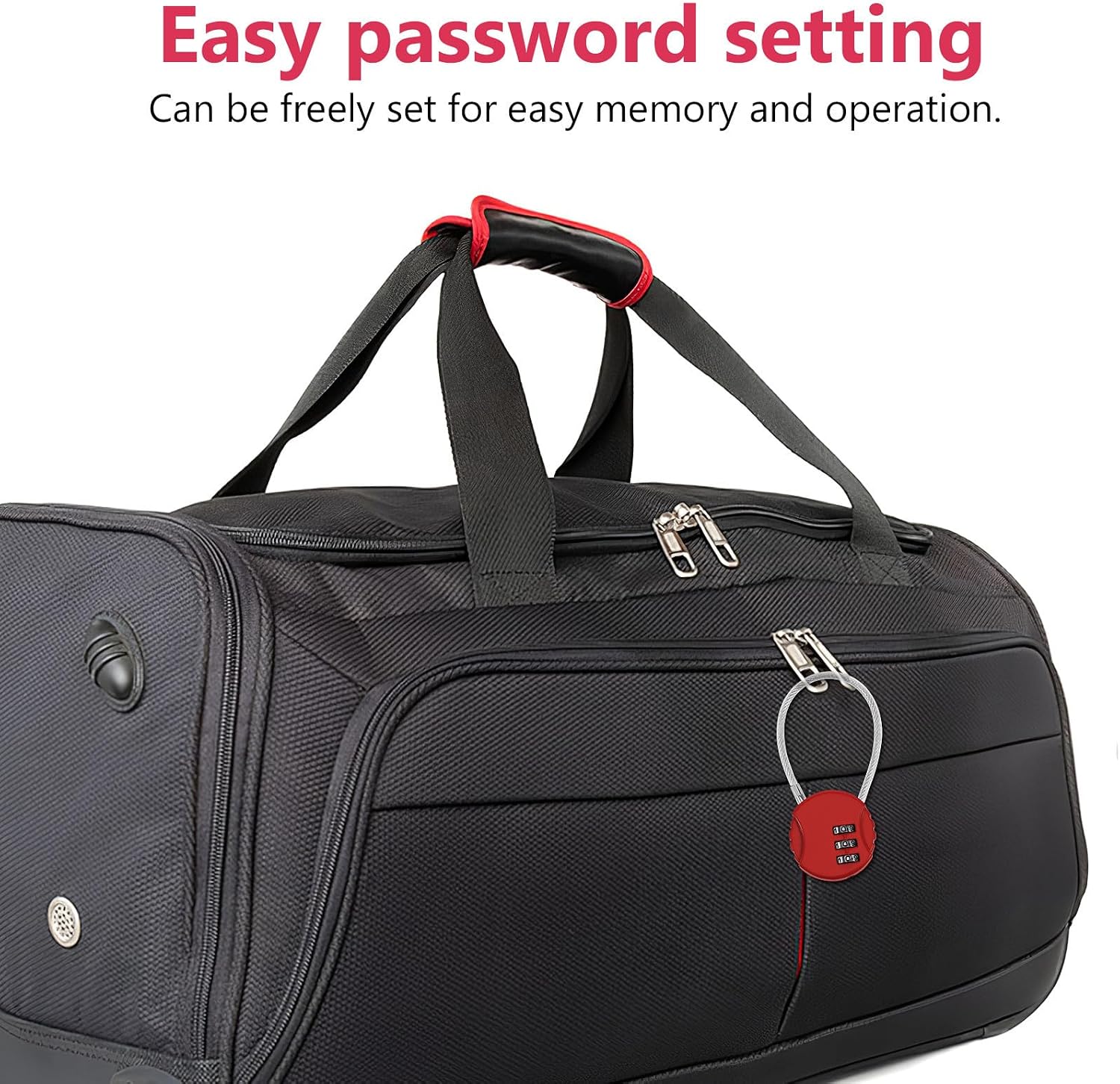 10 Pcs Steel Cable Luggage Lock 13.5cm Zinc Alloy Password Security