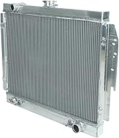 Vista 45 de 26mm AA5052 Kit de radiador de aluminio+cubierta de ventilador+relé de ventilador de termostato Compatible con 1984-2001 J-eep Cherokee XJ Comanche