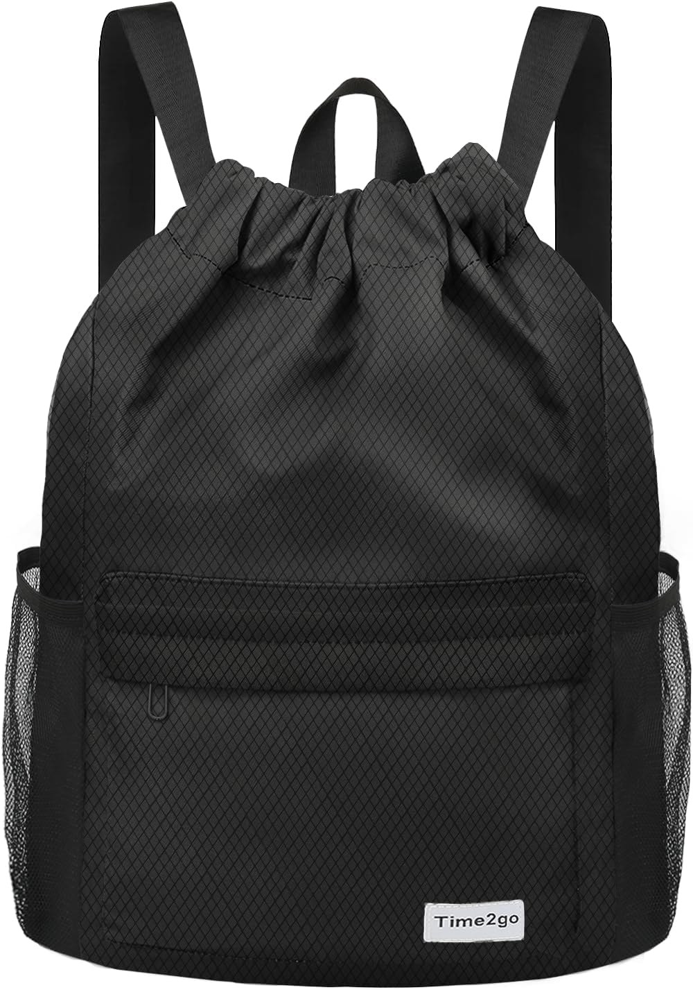 Waterproof Drawstring Backpack Sports Gym Sackpack with Mesh Pocket String Cinch Beach Bag for Men Women