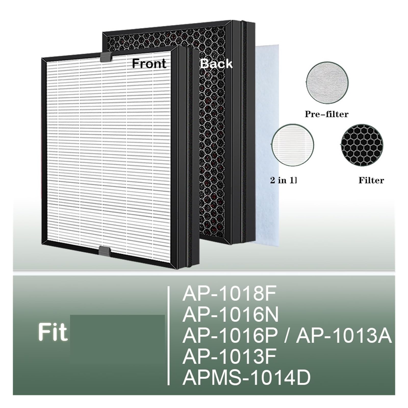 Filtro Filtro Al Carbone Composito, Compatibile Con Coway, Purificatore D'aria AP-1018F AP-1016N AP-1016P AP-1013A AP-1013F APMS-1014D
