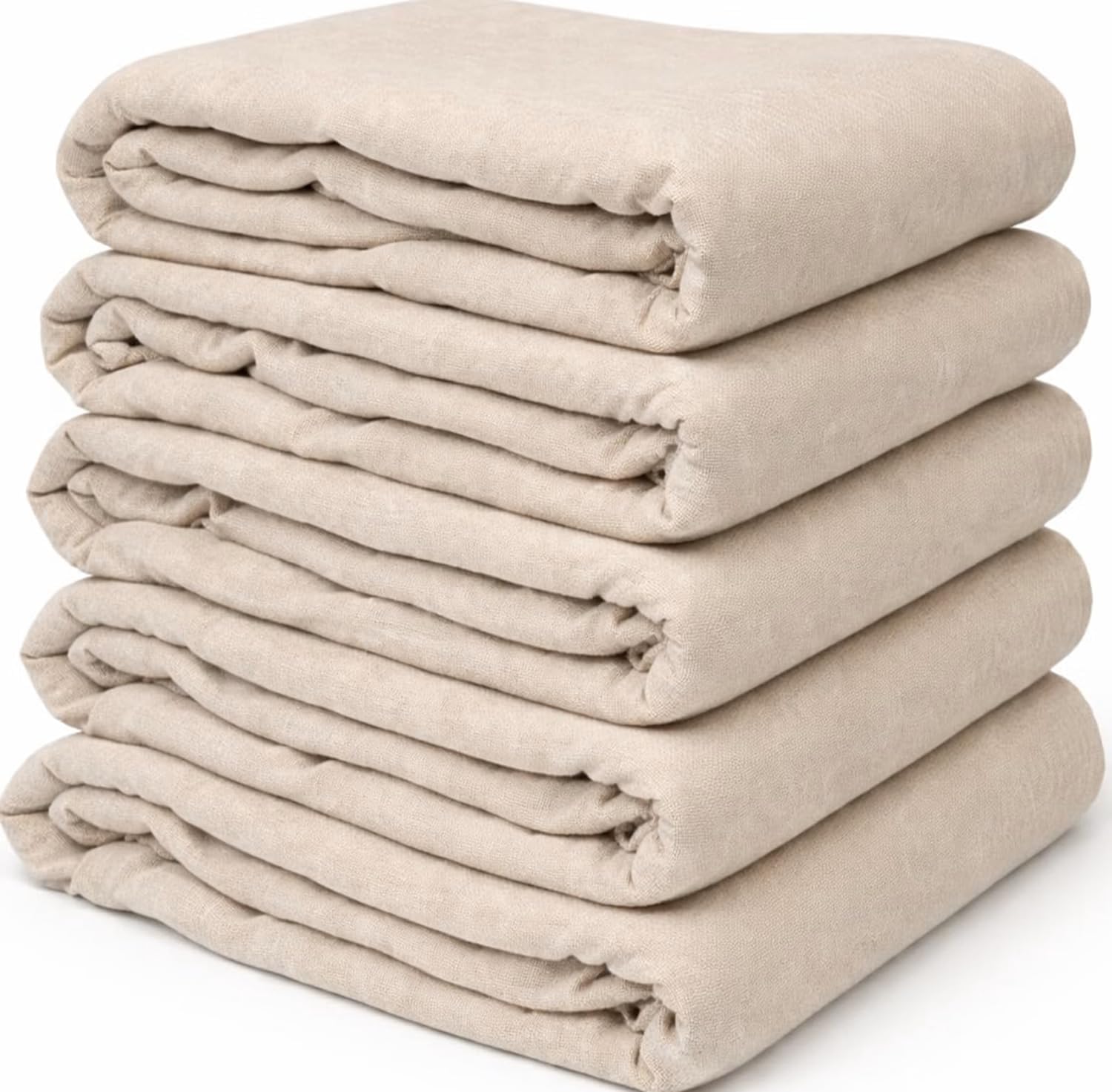 5 x Professional Quality 100% Cotton Twill Heavy Duty DUST Sheets for Decorating. Size of Each Sheet : 3.6M x 2.7M / 12ft x 9ft. **Pack of 5 Sheets**