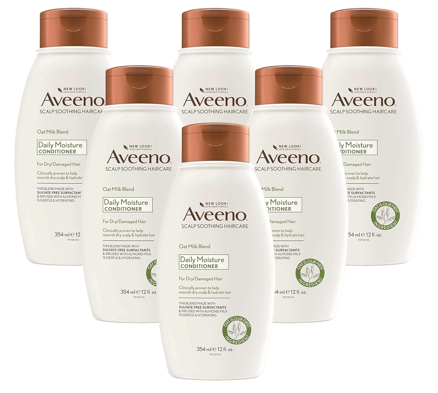 Aveeno Conditioner Oat Milk Blend 12 Ounce (Moisture) (Pack of 6)
