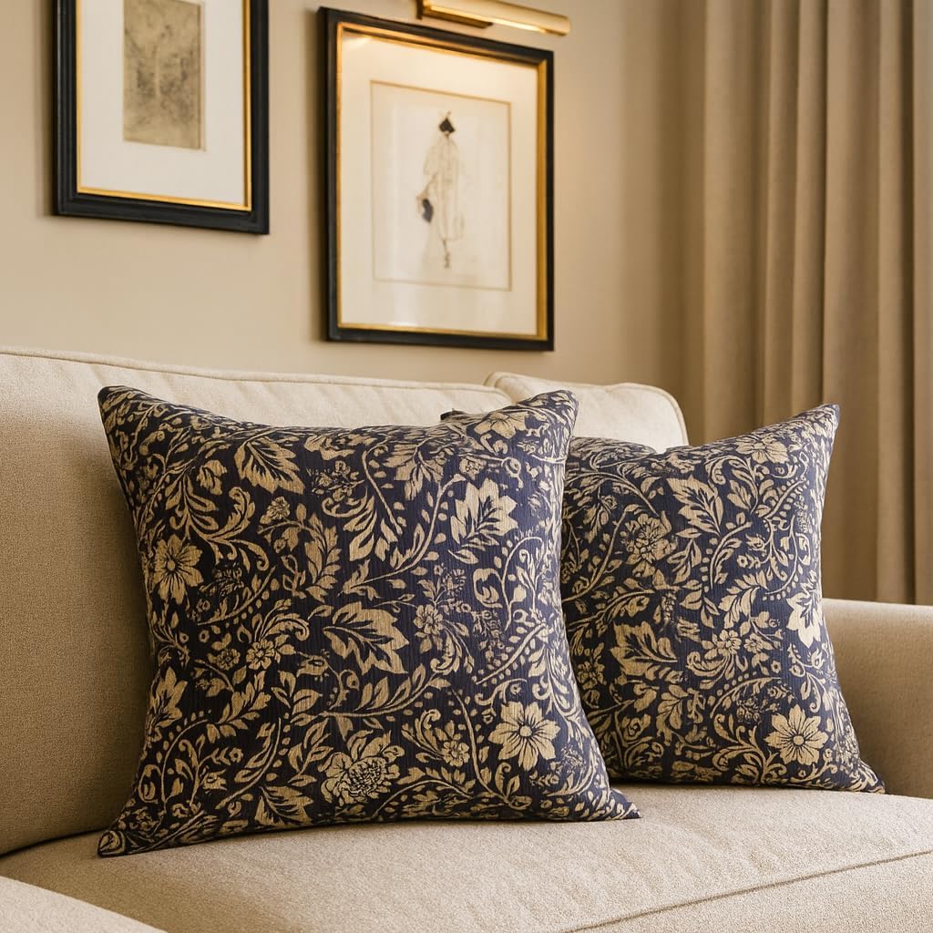 Upper East-Purple Decorative Throw Pillow Cover 20x20, Cotton Dobby, Made in Korea