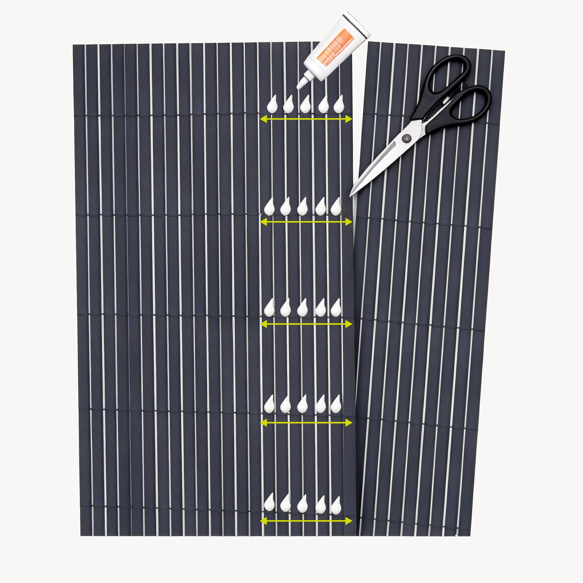 casa.pro Valla Jardin Exterior Cefalu 150 x 400 cm Cañizo PVC Malla Ocultacion Cañizo Jardin Ocultación Contra el Viento Pantalla de Privacidad Balcón Terraza Resistente 16 mm - Antracita