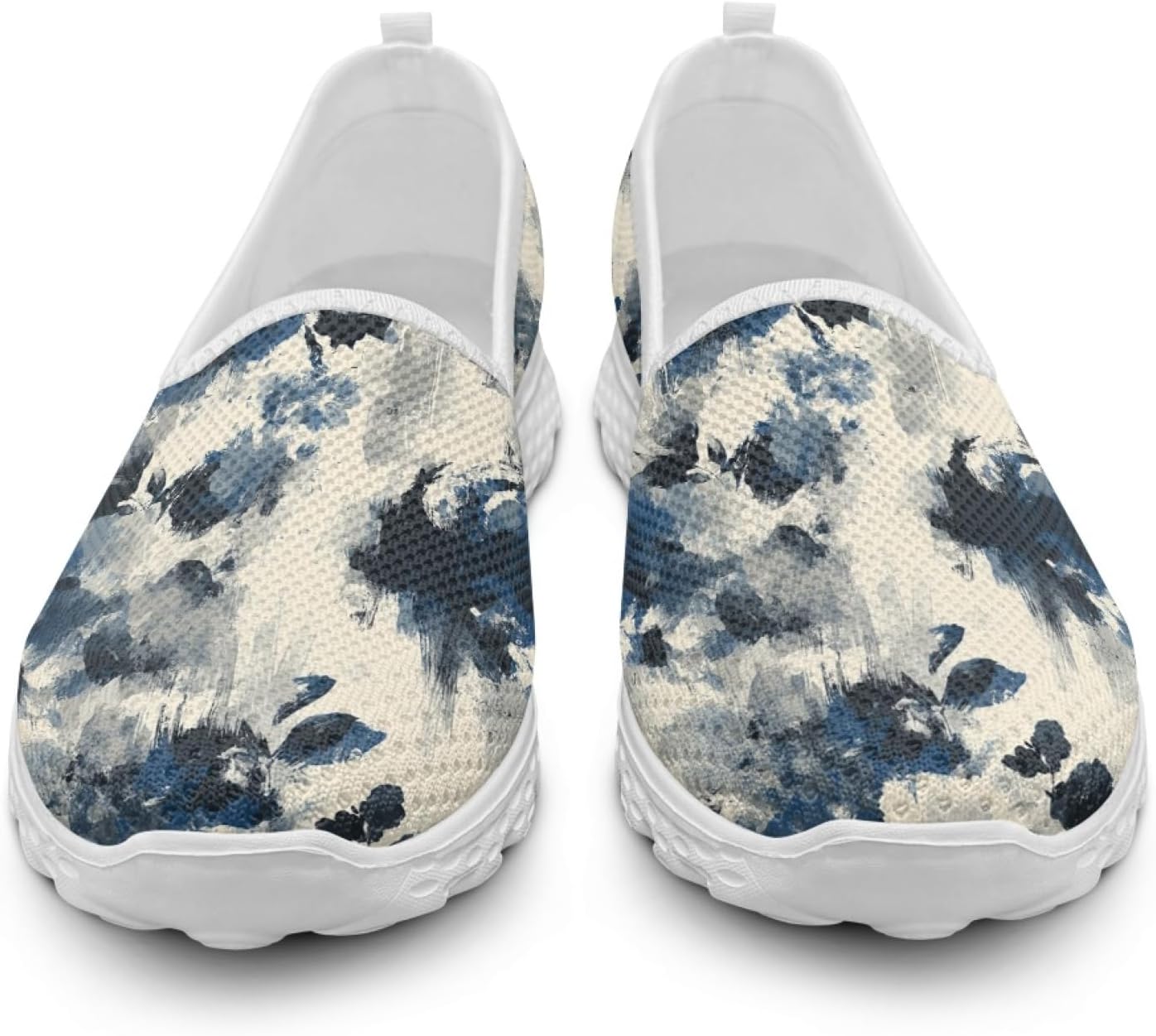 Floral Lightweight Comfortable Walking Shoes Women No Laces Slip On Flat Women Summer Shoes for Work Office Casual Trendy Beach Vacation Mesh Breathable Loafer 2025 - Image 3