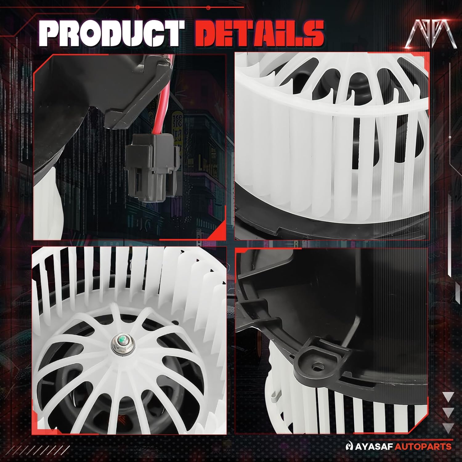 MAYASAF 700248 HVAC Blower Motor Assembly fit for Benz[ONLY] C180/C200/C230/C250/C280/C300/C350/C63 AMG, for 2010 E300/E350/E63 AMG/GLK300/GLK350