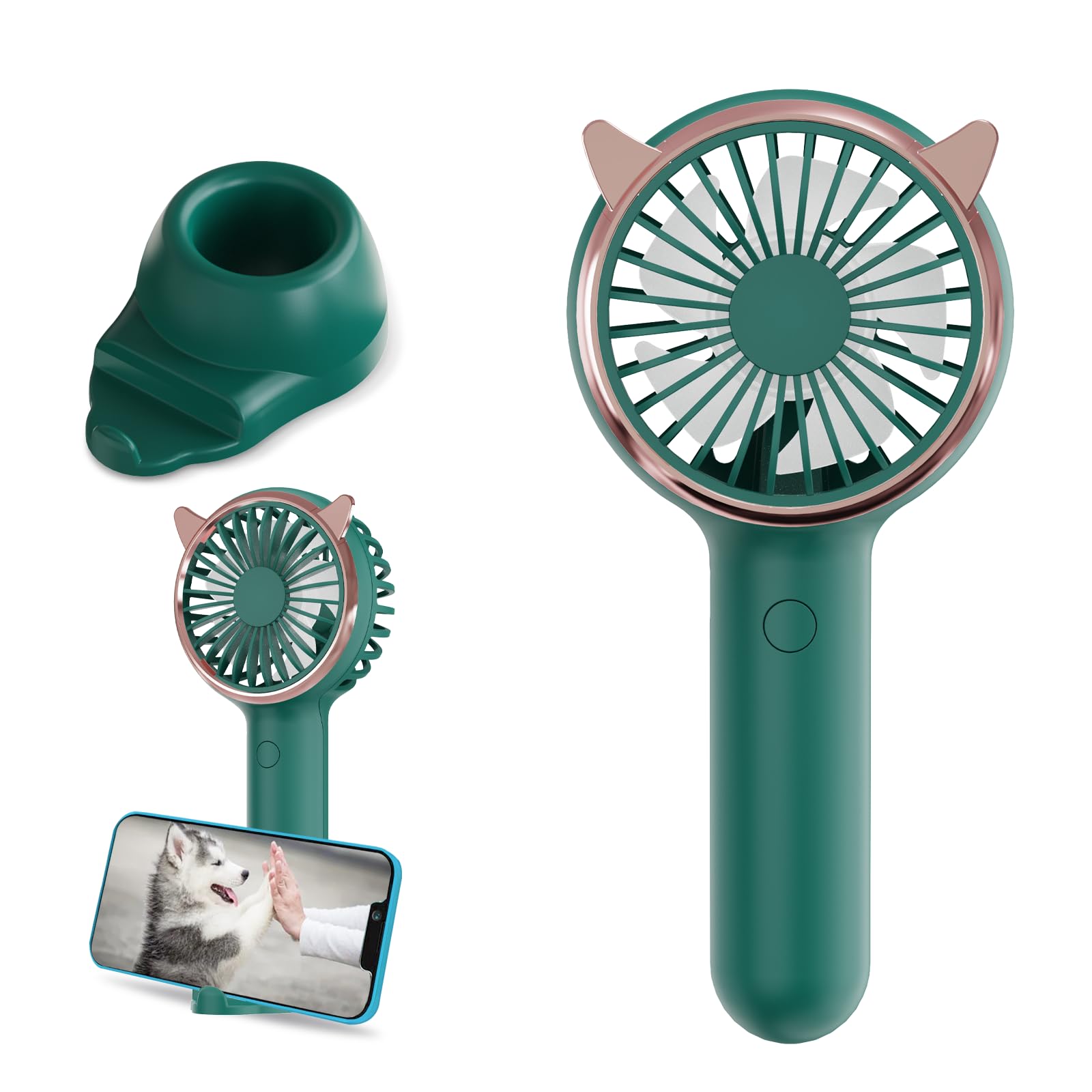 Amazon.com: Handheld Fan Mini Portable Fan, USB Desk Fan with Base as a ...