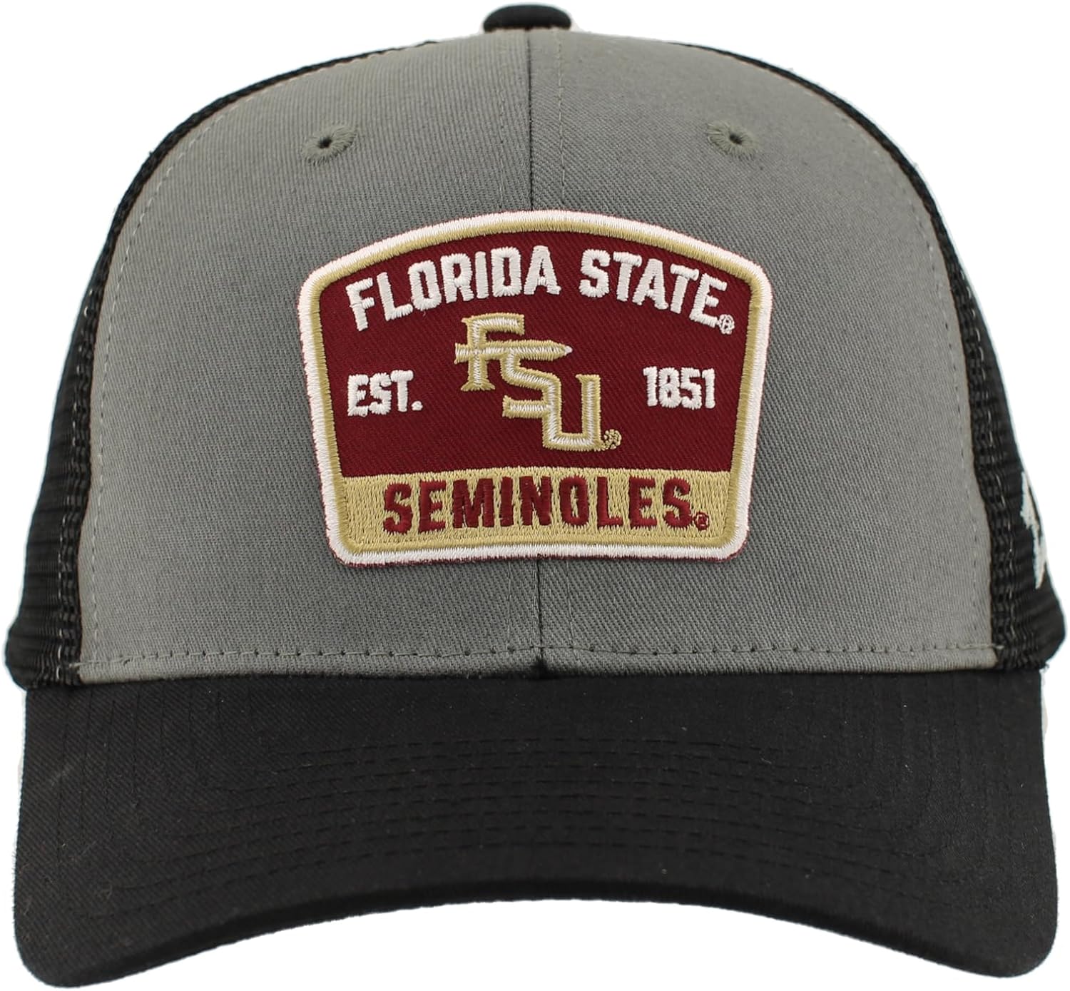 Florida State Seminoles NCAA Officially Licensed Snapback Hat Big Rig Patch Black Gray Switchback - Image 2