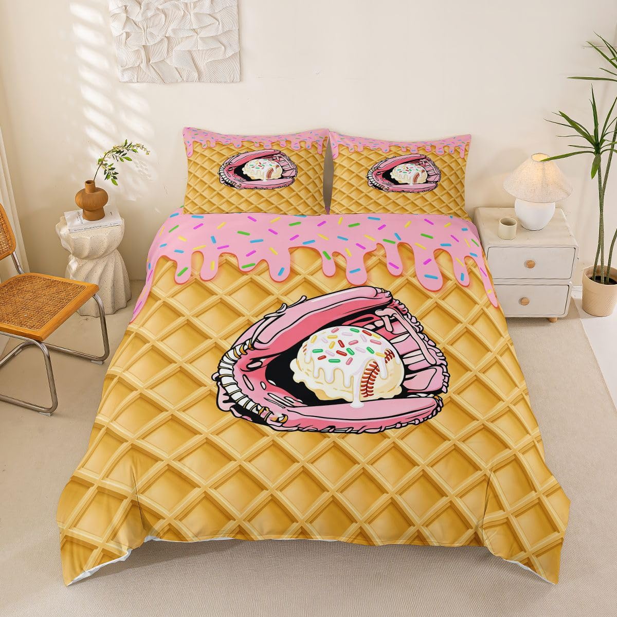 Housse de Couette Baseball 240x260 pour Chambre Enfant