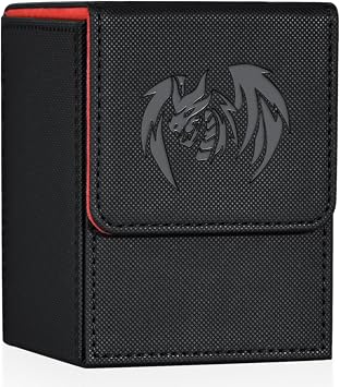 UAONO Card Deck Box for Yugioh MTG Black & Red, Sky Dragon