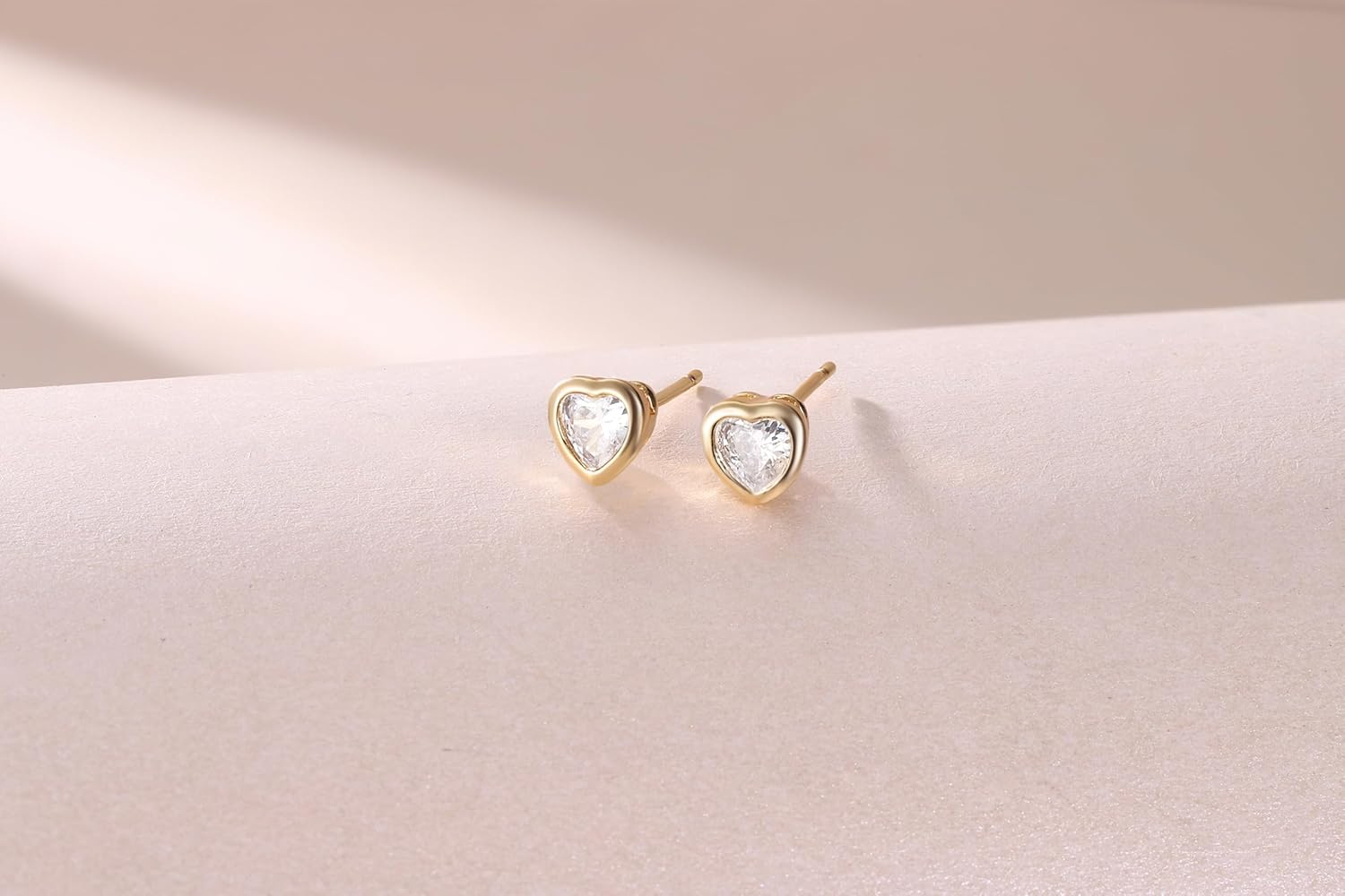 VOLUKA Cubic Zirconia Stud Earrings for Women - 3 Pairs 18K Push Back Hypoallergenic for Sensitive Ears Ears Simulated Diamond CZ - Image 3