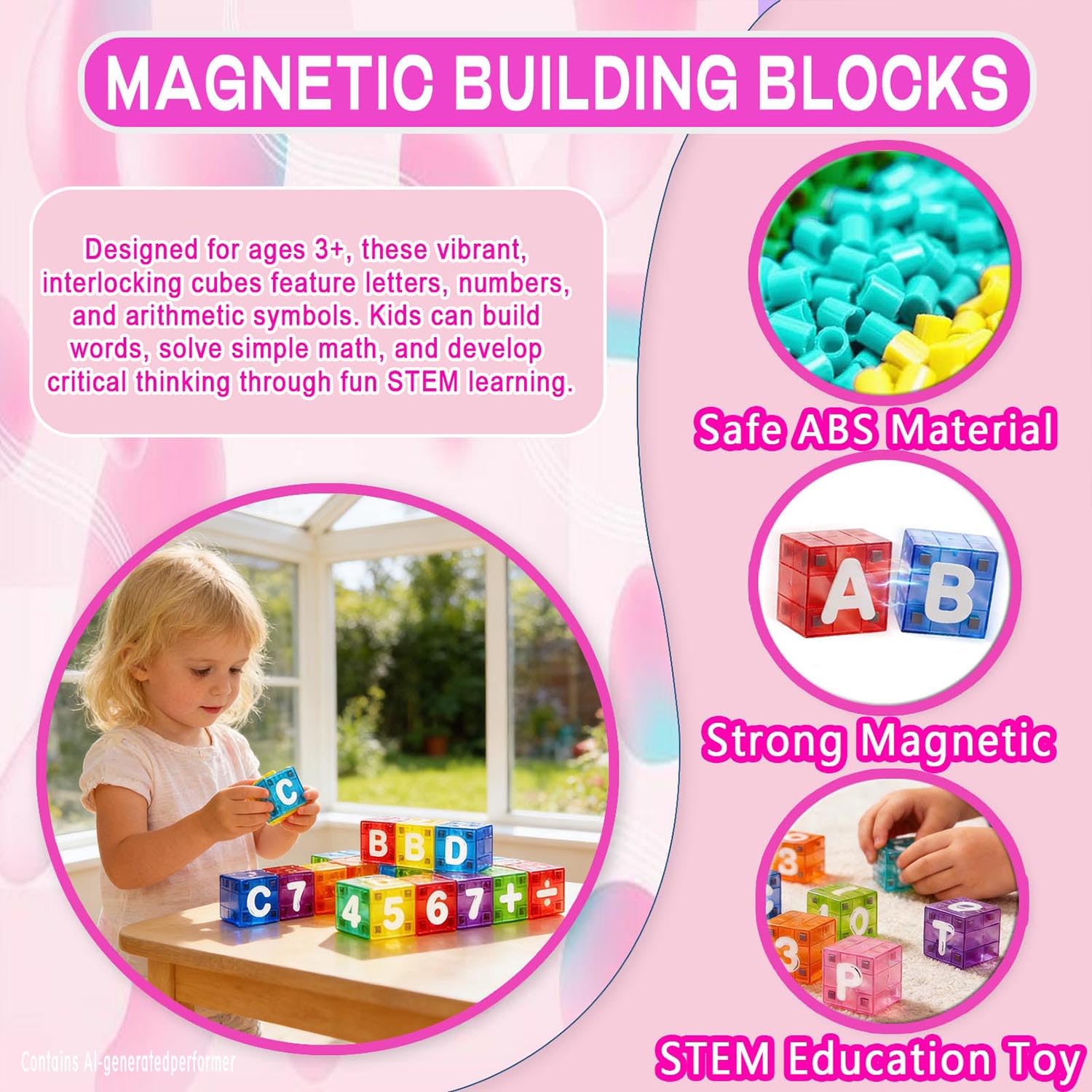 Letras magnéticas y números para niños, juego de 40 imanes educativos del alfabeto con estuche de lata premium, perfecto para niños de 3 a 8 años, aprendizaje de ortografía, lectura de