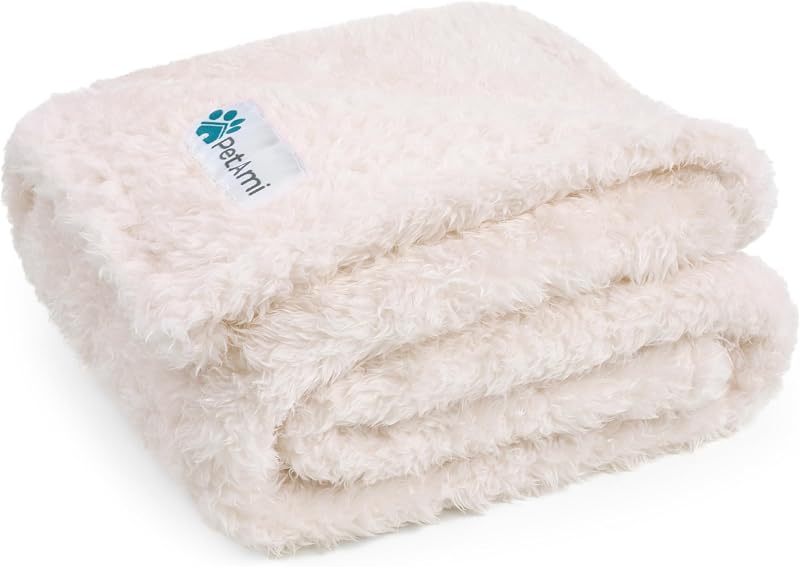 Manta Sherpa Macia para Cães e Gatos PetAmi Média 73,66 x 101,6 cm Bege