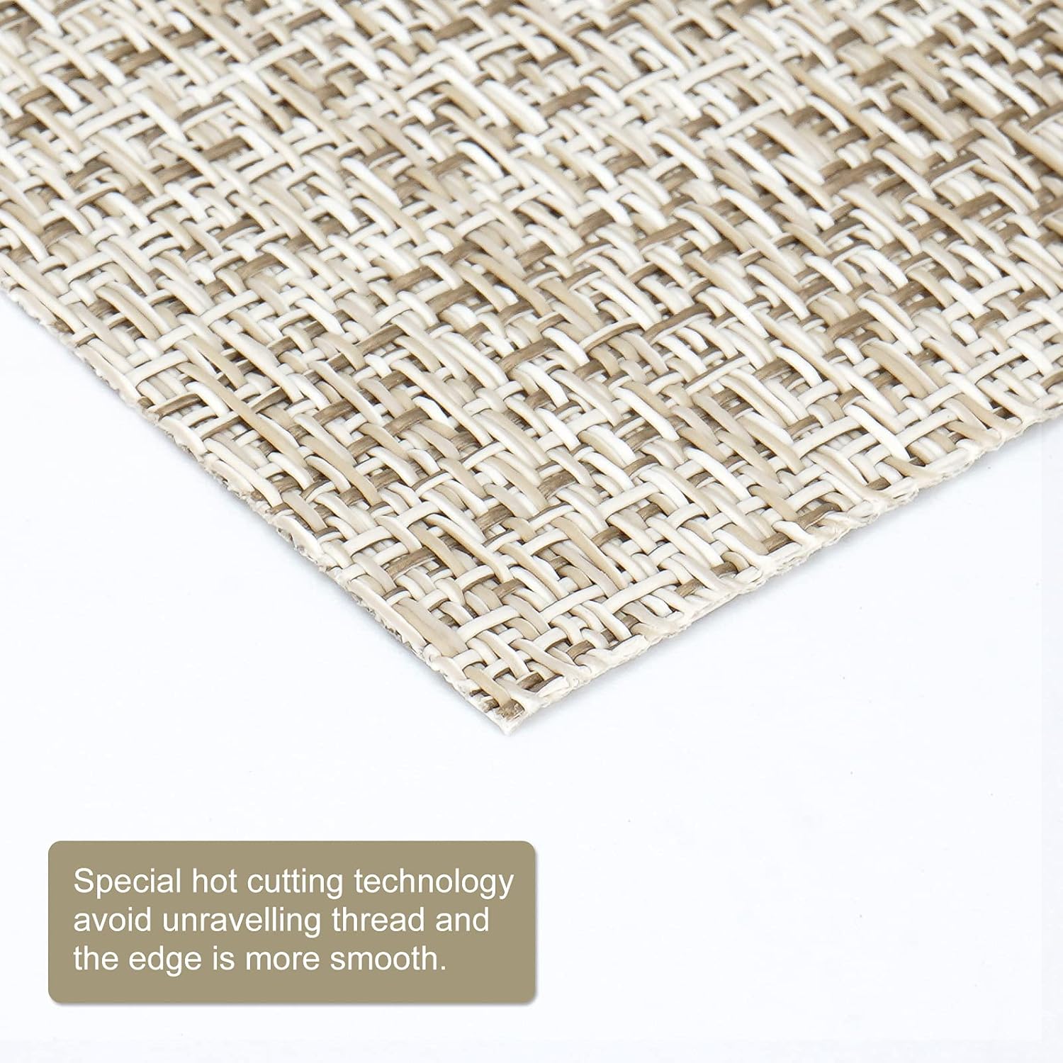 LIFEWEAR Placemat Set of 6,Woven Placemats,Outdoor /Indoor Placemats,Vinyl /Plastic Placemats, Washable Placemats,Table Placemats Set of 6（Dark Blue） : Home & Kitchen