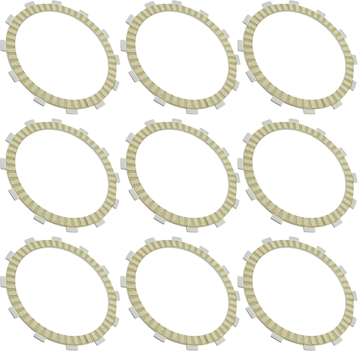 Caltric Clutch Friction Plates kit Compatible with Kawasaki Voyager ZN1300 1983-1988 / Vulcan 1600 VN1600 2003-2008 / Vulcan 2000 VN2000 2004-2009