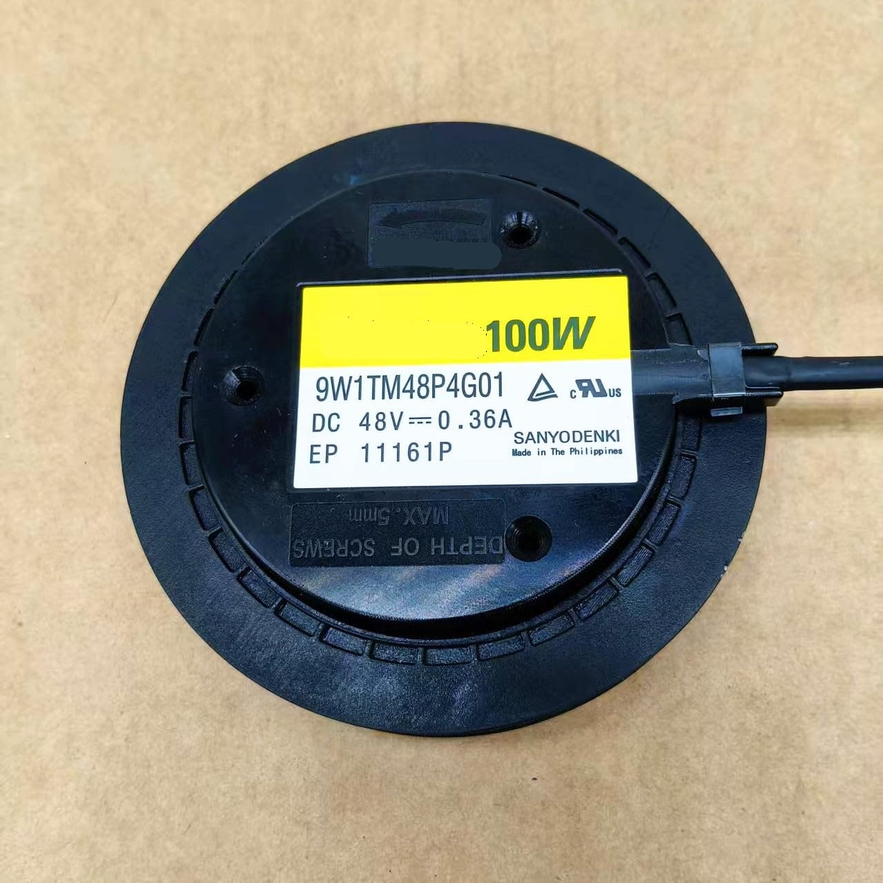 9W1TM48P4G01 100x25mm 48V DC 0.36A Waterproof Centrifugal Blower Fan for Industrial Control & Telecom
