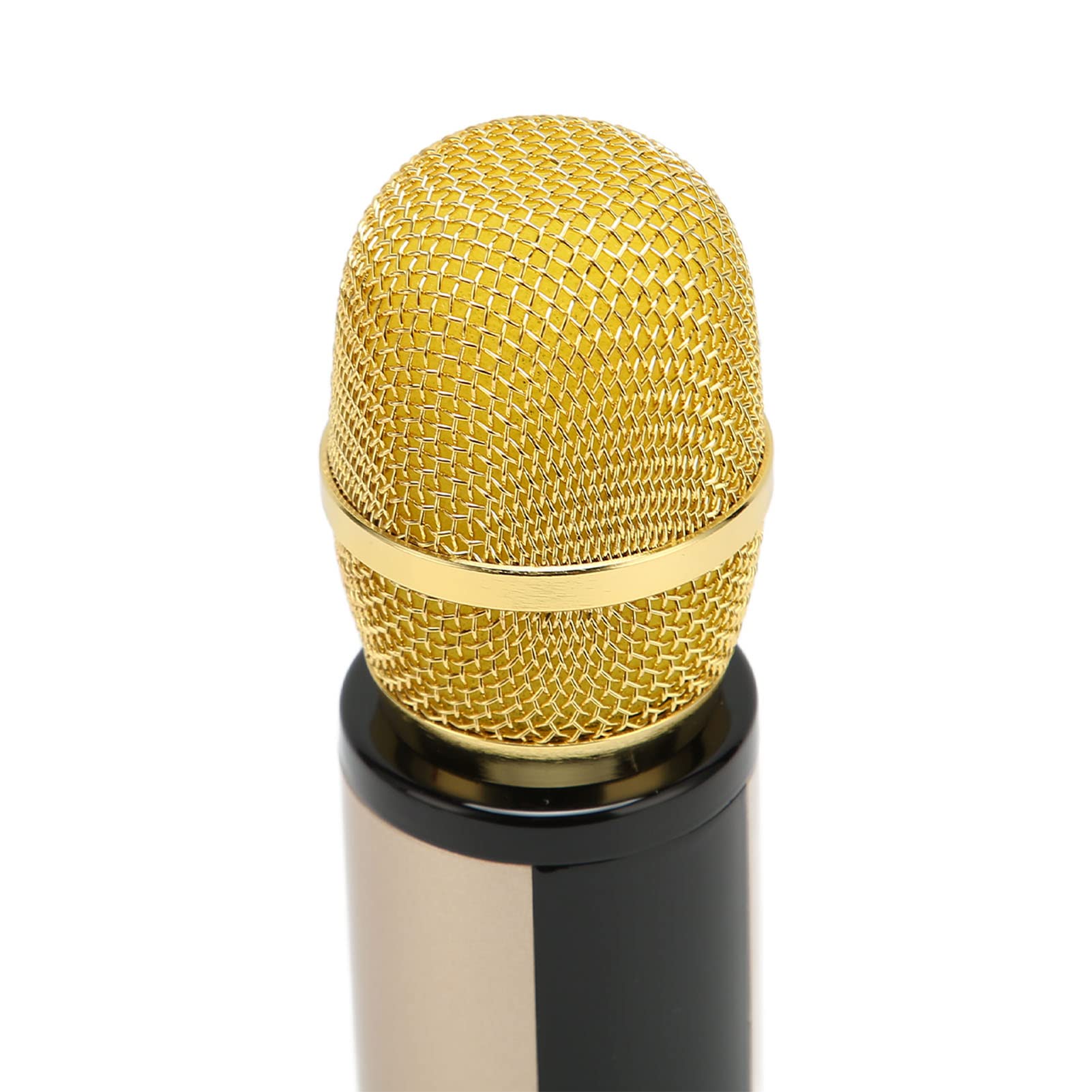 Micrófono de Karaoke Bluetooth, Altavoz de Micrófono de Mano Portátil Inalámbrico con Grabación, Micrófono Recargable de 2000 MAh, Regalos para Niños, Adultos, Fiesta en Casa (Oro)