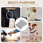 ASTIMESA 50 Pack Silver Stainless Steel Wire Keychain Cable, 2 mm x 6.1" Large Key Ring Holder with Twist Barrel, Heavy Duty Luggage Tag Loops for Car Bag Dog Charm Collar (50)