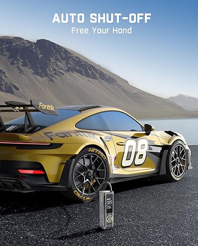 Miniatura 4 de Fanttik Compresor de aire portátil X8 APEX para inflado de neumáticos, inflado rápido de 1 minuto, inflador de neumáticos inalámbrico de 150 PSI con